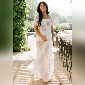 NWT Baltic Born Floral White Maxi Dress
